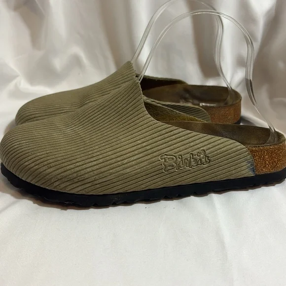 Ribbed tan light brown mule Birkenstock birkis size 38 (7) - Picture 2 of 4